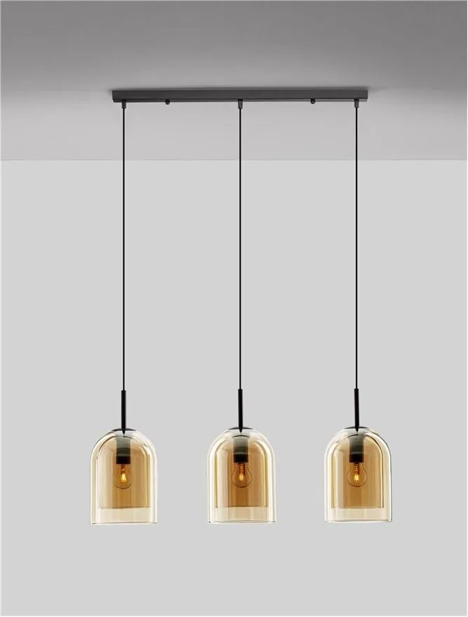 Lustra cu 3 pendule modern Velor champagne