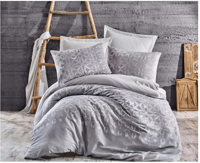 Lenjerie de pat cu cearșaf pentru pat dublu Ingrid, 200 x 220 cm