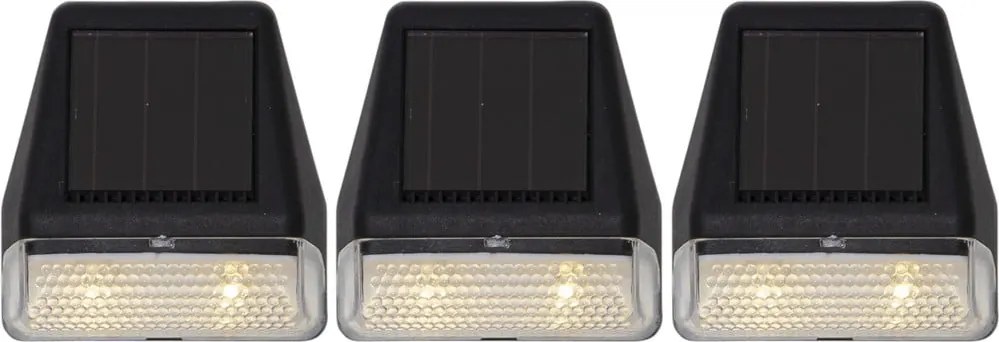 Set de 3 lămpi de perete solare LED Star Trading Wally, înălțime 7,5 cm
