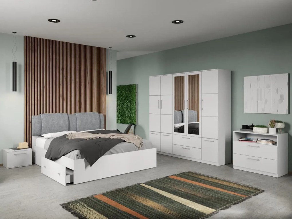 Set mobila dormitor complet Alb Adapto C11