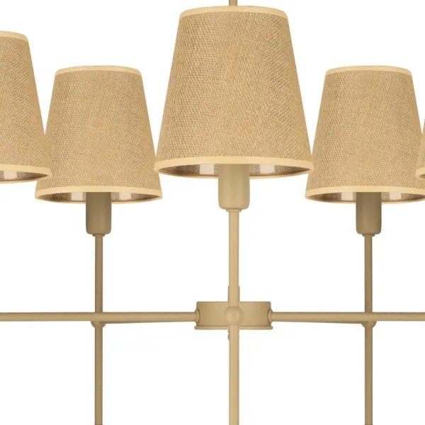 Lustră cu tijă MADELA 5xE14/40W/230V iută/bej