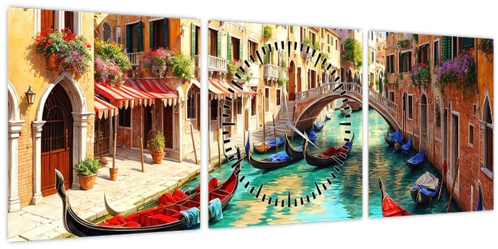 Tablou - Veneția (cu ceas) (90x30 cm)