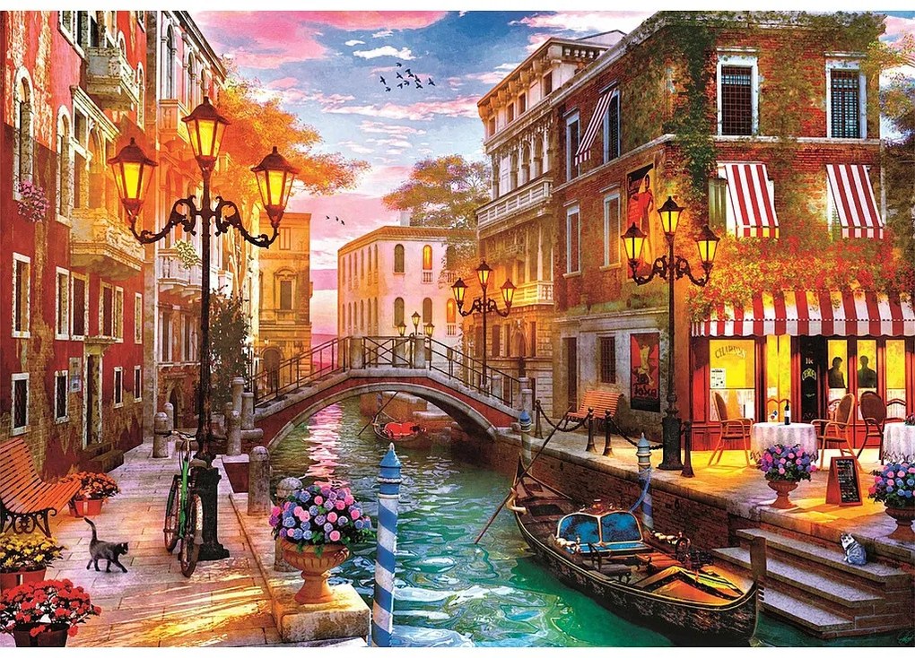 Orașe Venice Sunset Puzzle Compact Clementoni Italia 500 bucăți