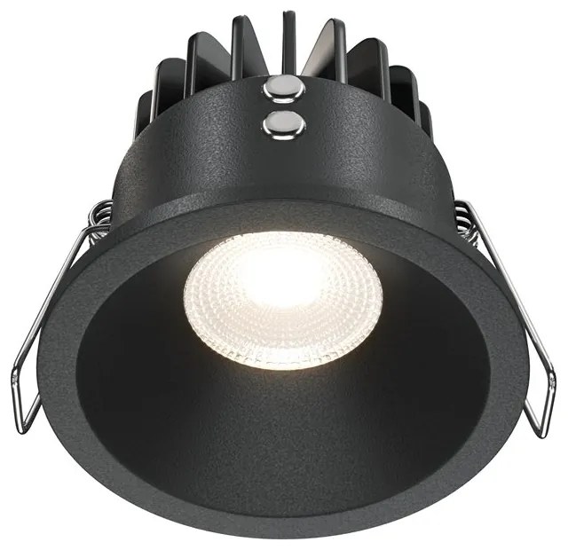 Spot LED incastrabil dimabil pentru baie design tehnic IP65 Zoom negru 4000K