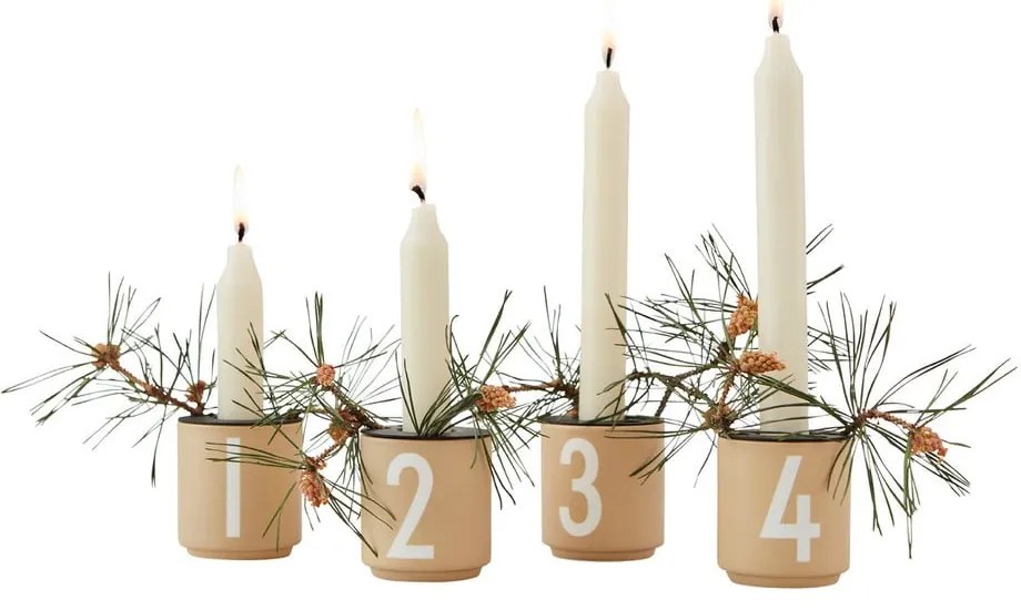 Set de 4 cești din imitație de porțelan Design Letters, 0,5 l