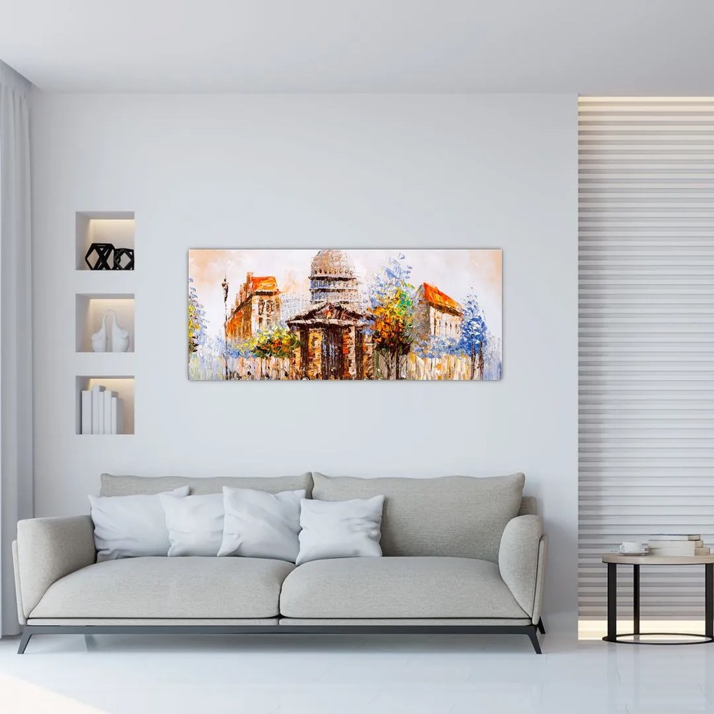 Tablou - Monument de oraș pictat (120x50 cm)