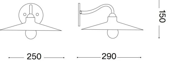 Lampă de perete Ideal Lux CANTINA 1xE14/40W/230V bronze