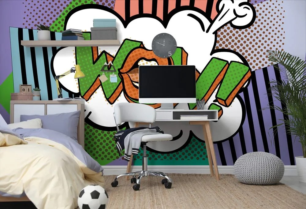 Tapet pop art mov elegant - WOW!