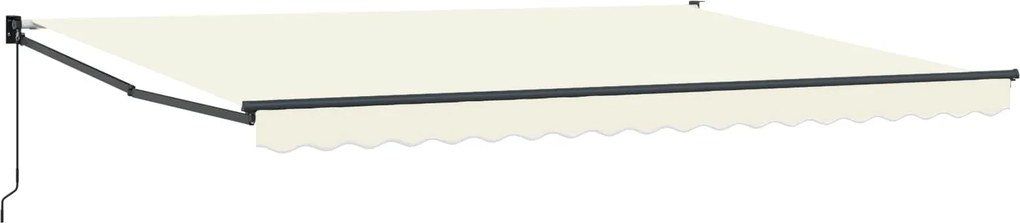 vidaXL Copertină retractabilă manuală Crem 4 x 2 m