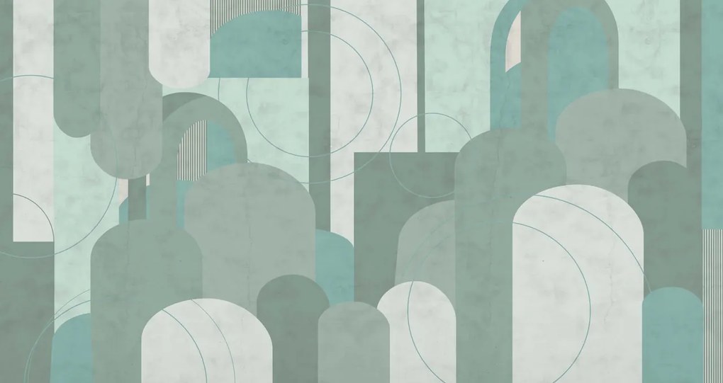 Fototapet, Lovely Arches, Green, Rebel Walls
