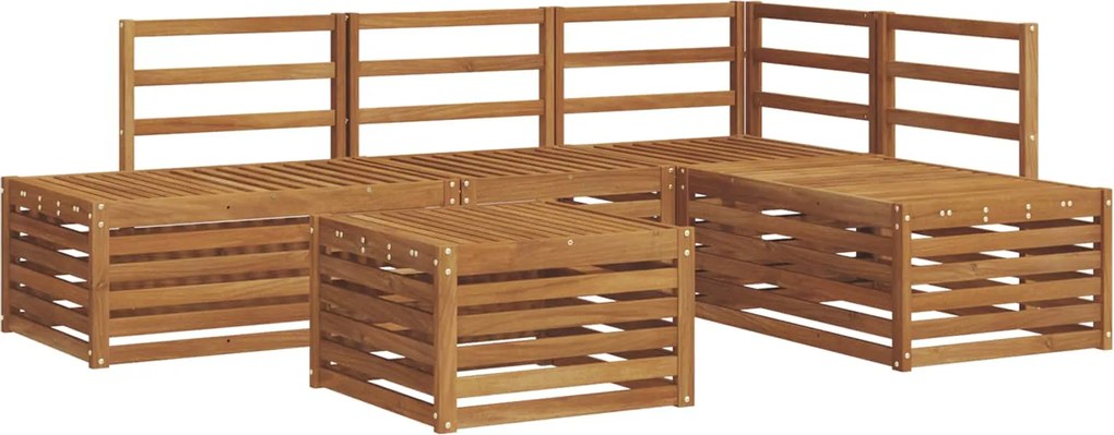 vidaXL Set de canapele de exterior 5 Bucată natural