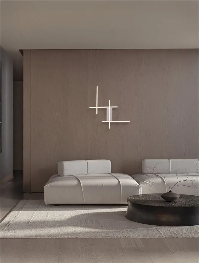 Aplica de perete LED design modern APECHO alb