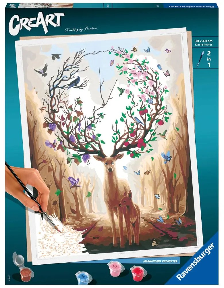 CREART PICTURA PE NUMERE PENTRU ADULTI CERB MAGIC - RAVENSBURGER (RVSPBN20273)