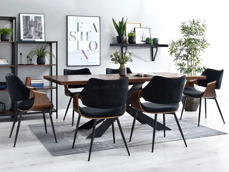 Scaun Rolf K (nuc închis + negru). Promo -16%. 1111255