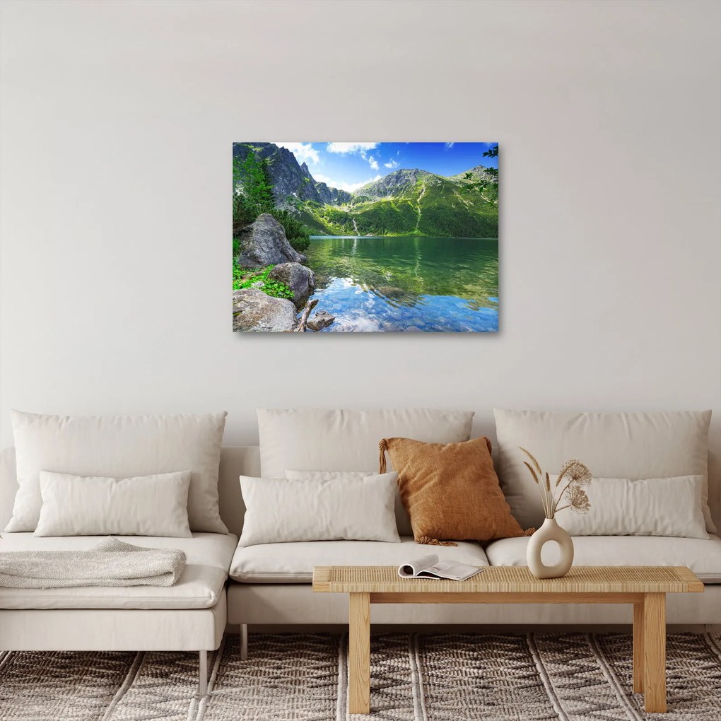Tablou cu lac în munții Tatra (70x50 cm)