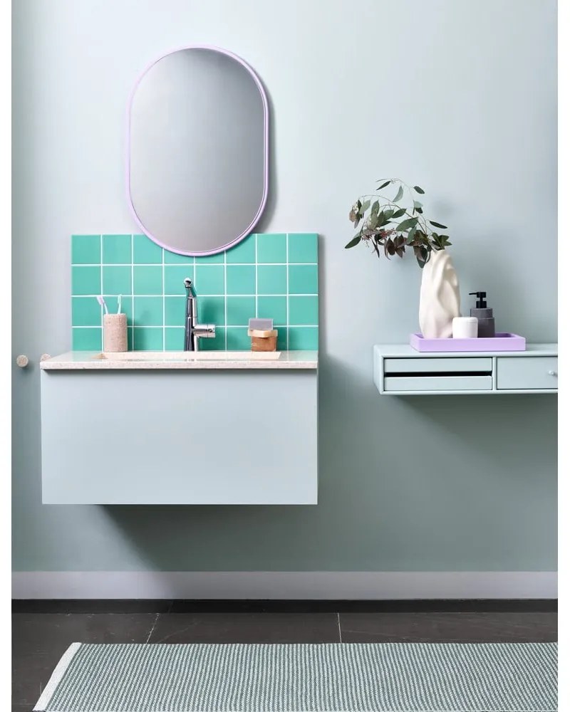 Covor tip traversă pentru interior și exterior verde deschis 70x200 cm Mono Sage Army – Pappelina