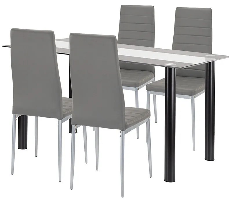 Denton 4+1 set de sufragerie gri-gri