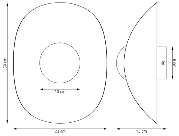Aplica de perete FIERO 1xG9/8W/230V gri