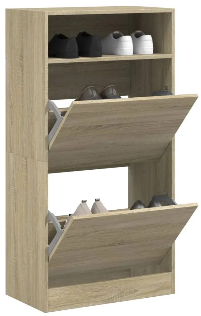 vidaXL Pantofar, stejar sonoma, 60x34x116 cm, lemn prelucrat