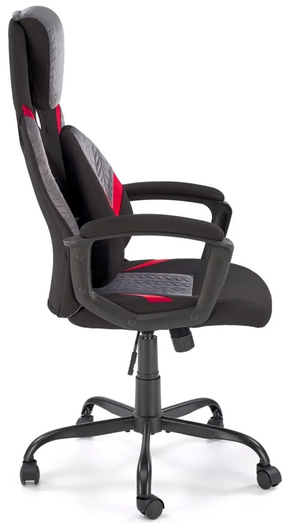 Scaun de birou Jensen negru/gri/rosu H125 cm JENSEN office chair, black / grey / red