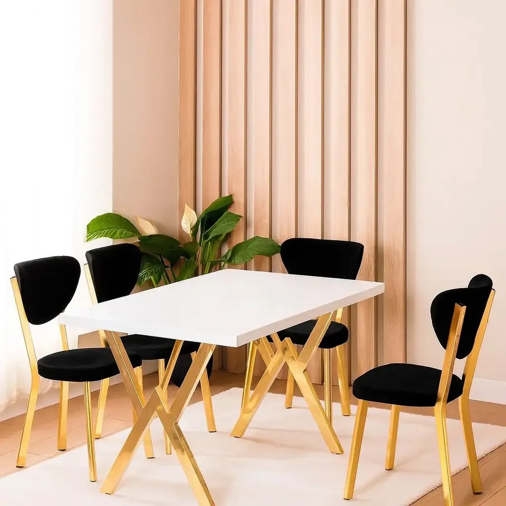 Masă de bucatarie Barton Alba din MDF