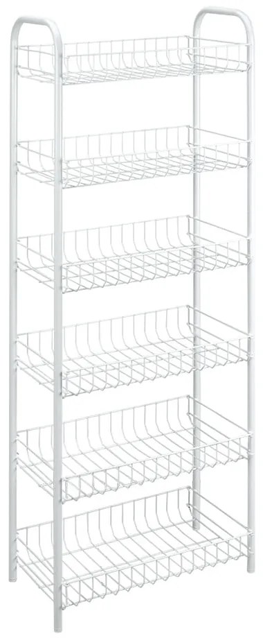 Etajeră albă din metal 41x104x23 cm Monaco – Metaltex