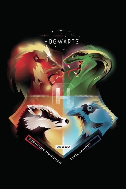 Poster de artă Harry Potter - Hogwarts Crest