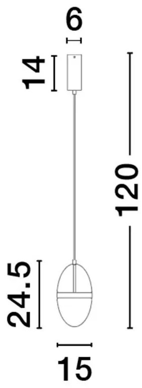 Pendul, Lustra LED design modern Egna 15cm
