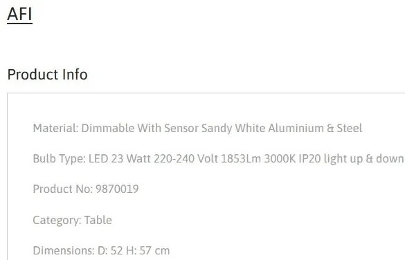 Lampa de birou moderna LED AFI