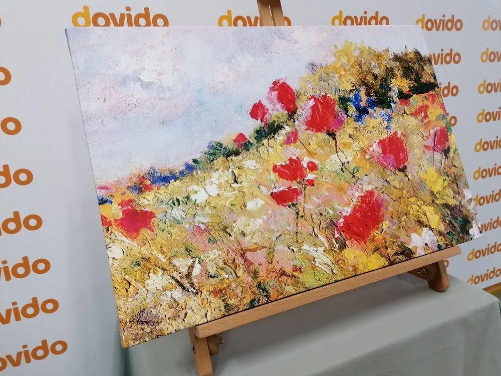 Tablou maci pictați pe o pajiște