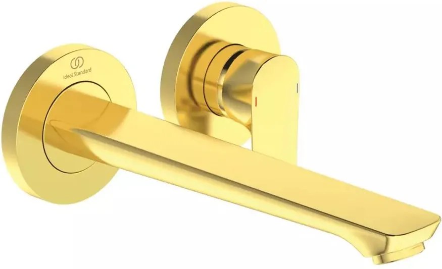 Baterie lavoar incastrata Ideal Standard Connect Air pipa 23 cm auriu periat fara corp ingropat