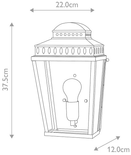 Corp de iluminat de exterior MANSION Elstead MANSION-HOUSE-BR HOUSE 1xE27/60W/230V IP44