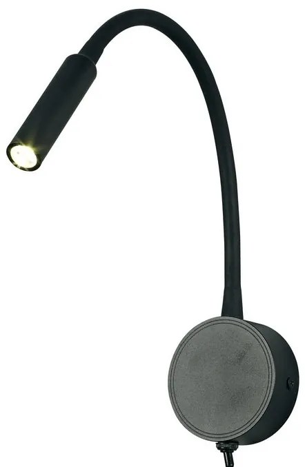 Aplica de perete cu reader LED BOAVISTA negru