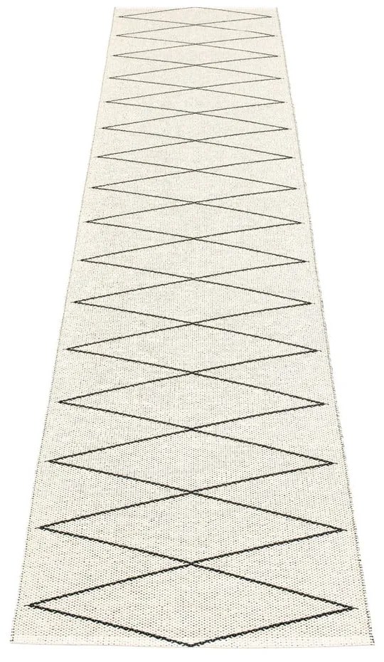 Covor tip traversă pentru interior și exterior negru 70x320 cm Max Black – Pappelina