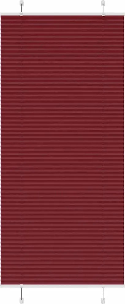 vidaXL Jaluzea plisată Bordeaux Roșu 85x200 cm Lățime țesătură 84,4 cm