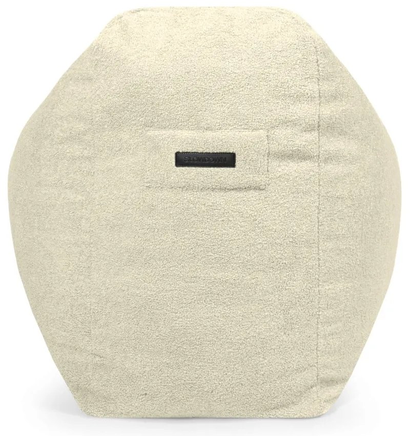 Fotoliu bean bag gri deschis cu tapițerie din țesătură bouclé Snug Long 140 – SLOWDOWN