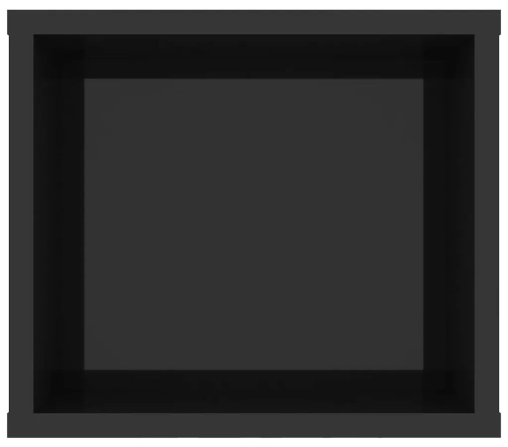 Dulap TV suspendat, negru extralucios, 100x30x26,5 cm, PAL 1, negru foarte lucios