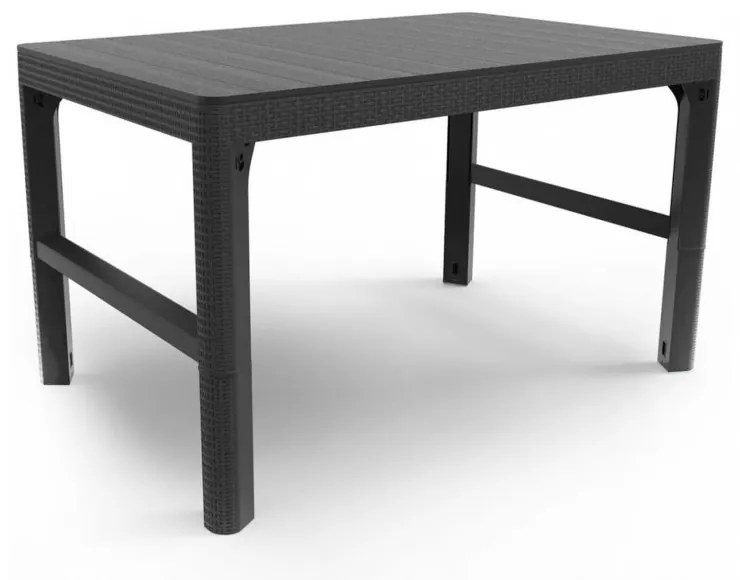 Masă de grădină din ratan Lyon, grafit