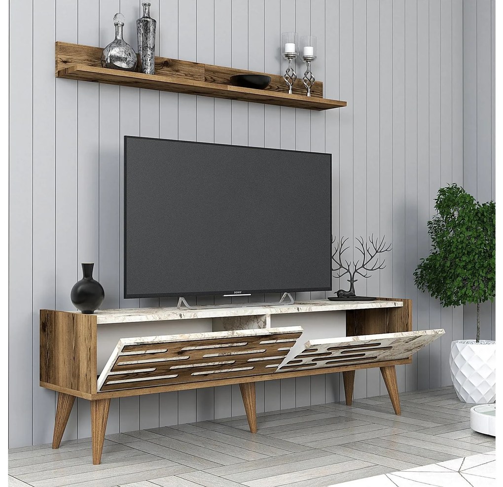 Mobilier living Valencia (Nuc + Marmură albă). 1089355