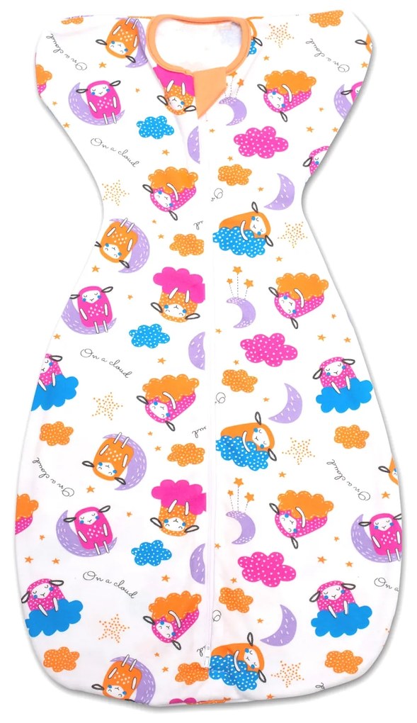 Sistem de infasat bebe Kidizi Swaddel Confort O a Cloud 0-4 luni – anti reflex Moro, 100% bumbac, fermoar dublu, 0.5 TOG