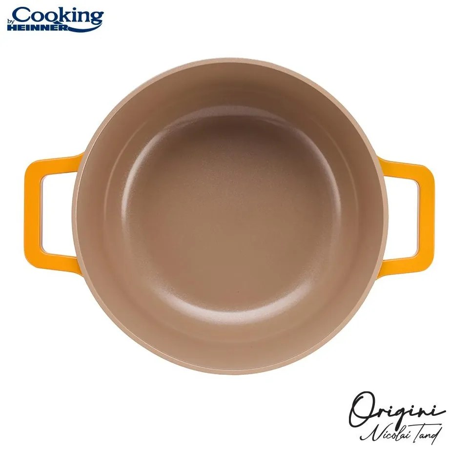 Oală din aluminiu turnat cu capac 24x12 cm, 3.9L – Cooking by Heinner, Colecția Origini by Nicolai Tand HR-BJK-C24, eficientă și antiaderentă