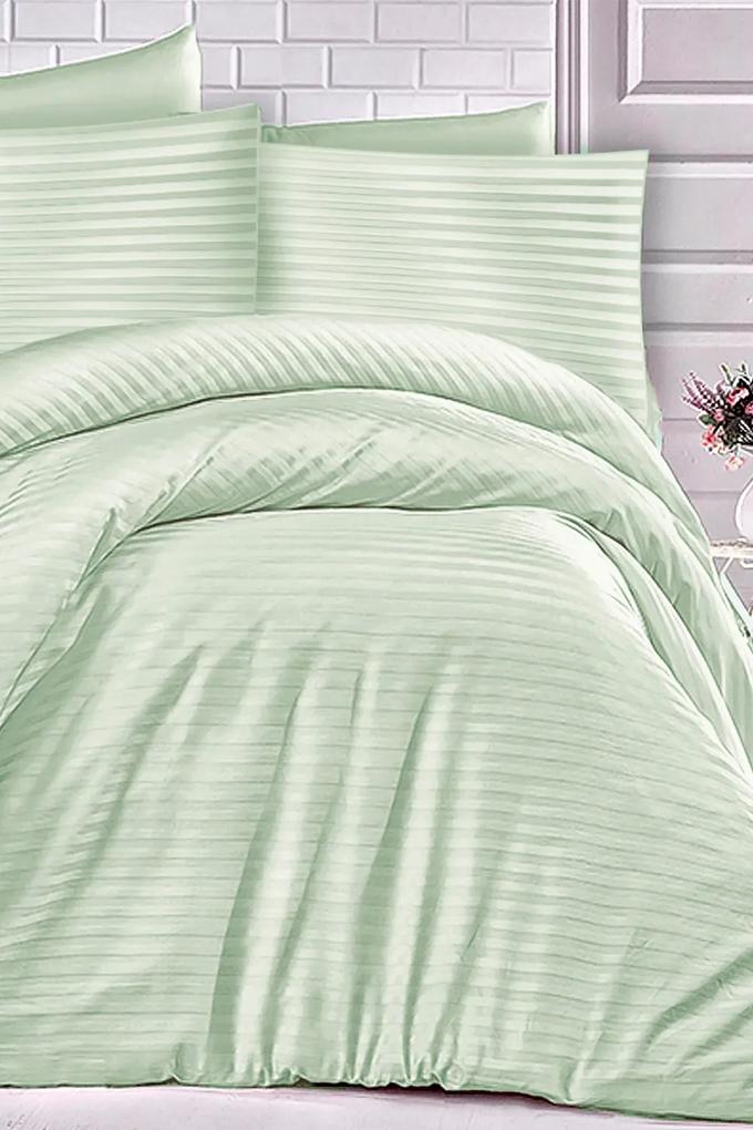 Lenjerie de pat satinată, verde mentă verde 140x200 cm
