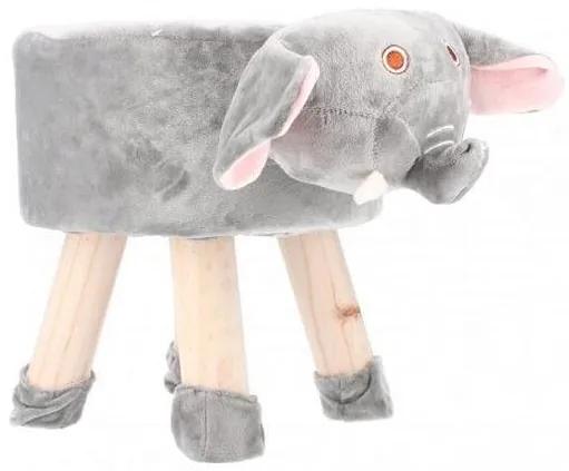 Scaun taburet pentru copii, model elefant 28x30 cm