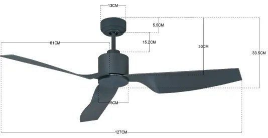 Ventilator de tavan Lucci Air 210527 AIRFUSION CLIMATE II negru + telecomandă