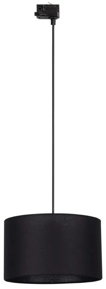 Lustră pe cablu pentru sistem de șină trifazic TRACER 1xE27/15W/230V d. 38 cm negru