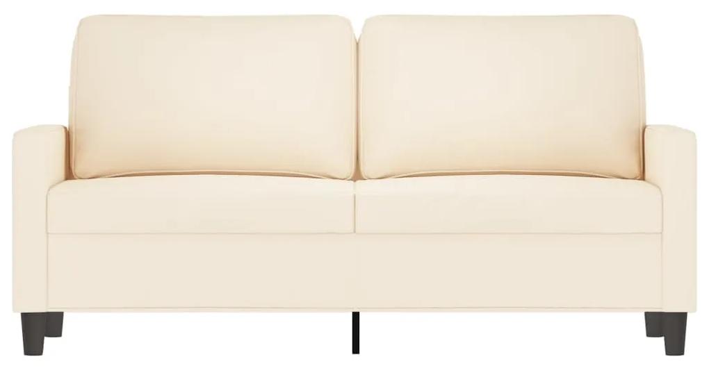Canapea cu 2 locuri, crem, 140 cm, catifea