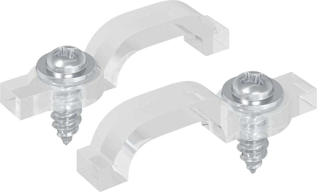 vidaXL Clipuri LED pentru Strip 2 pcs Transparent 23,8 x 7,3 x 4,3 mm