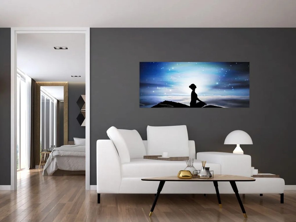 Tablou - Femaia meditând (120x50 cm)