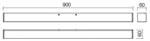 Redo 01-2328 - Iluminare LED pentru oglindă de baie THELA, 25 W, 230 V, 90 cm, IP44