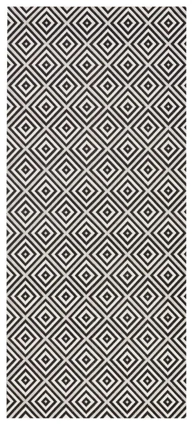 Covor de exterior NORTHRUGS Karo 80 x 120 cm, negru-alb